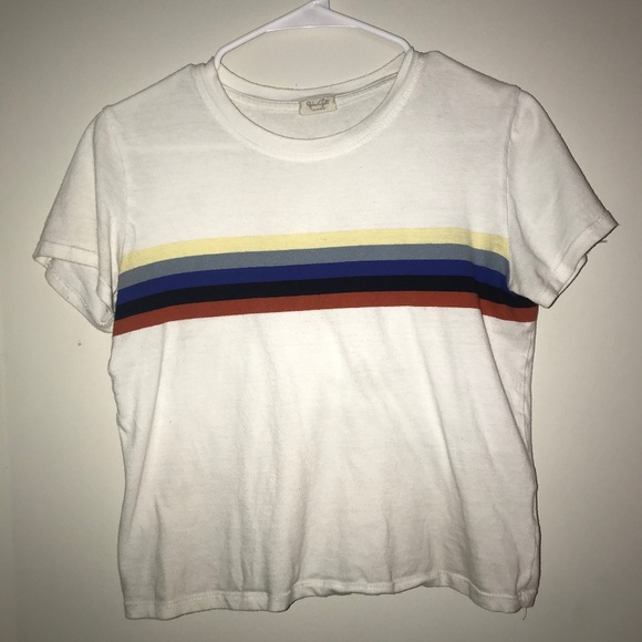Brandy Melville Tops - John Galt by Brandy Melville Rainbow Crop Top Tee